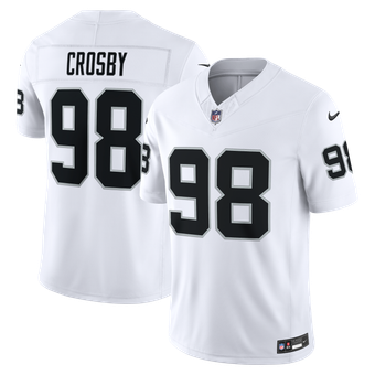 Men's Nike Maxx Crosby White Las Vegas Raiders Vapor F.U.S.E. Stitched Limited Jersey