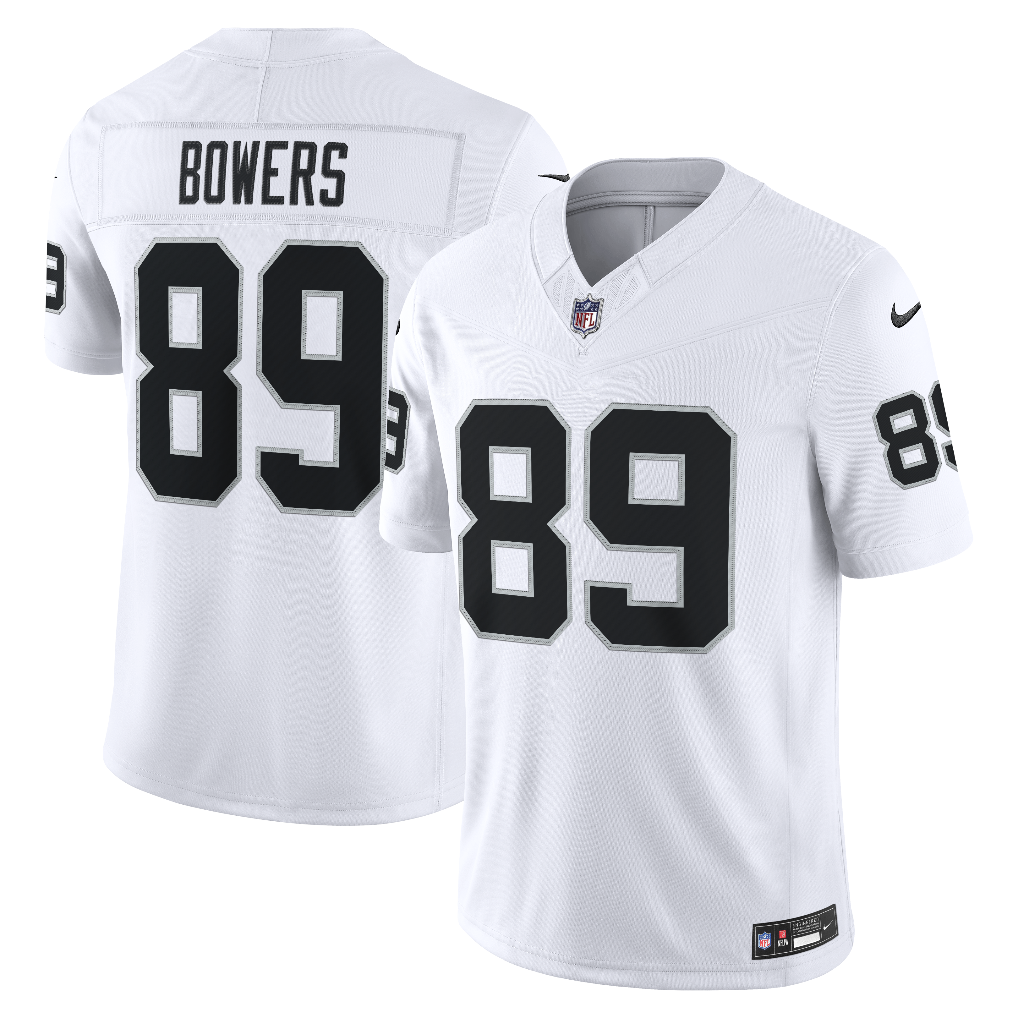 Men's Nike Brock Bowers White Las Vegas Raiders Vapor F.U.S.E. Stitched Limited Jersey