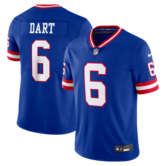 Men's Nike Jaxson Dart Royal New York Giants Alternate Legacy Vapor Untouchable Stitched Limited Jersey