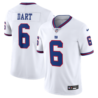 Men's Nike Jaxson Dart White New York Giants Vintage White Vapor Untouchable Stitched Limited Jersey