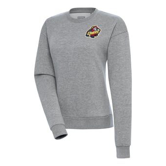 Women's Antigua  Heather Gray Peoria Chiefs Victory Pullover Sweatshirt
