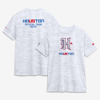 Women's Nike  White Houston Texans 2026 Rivalries Collection Sideline Velocity Dri-FIT T-Shirt