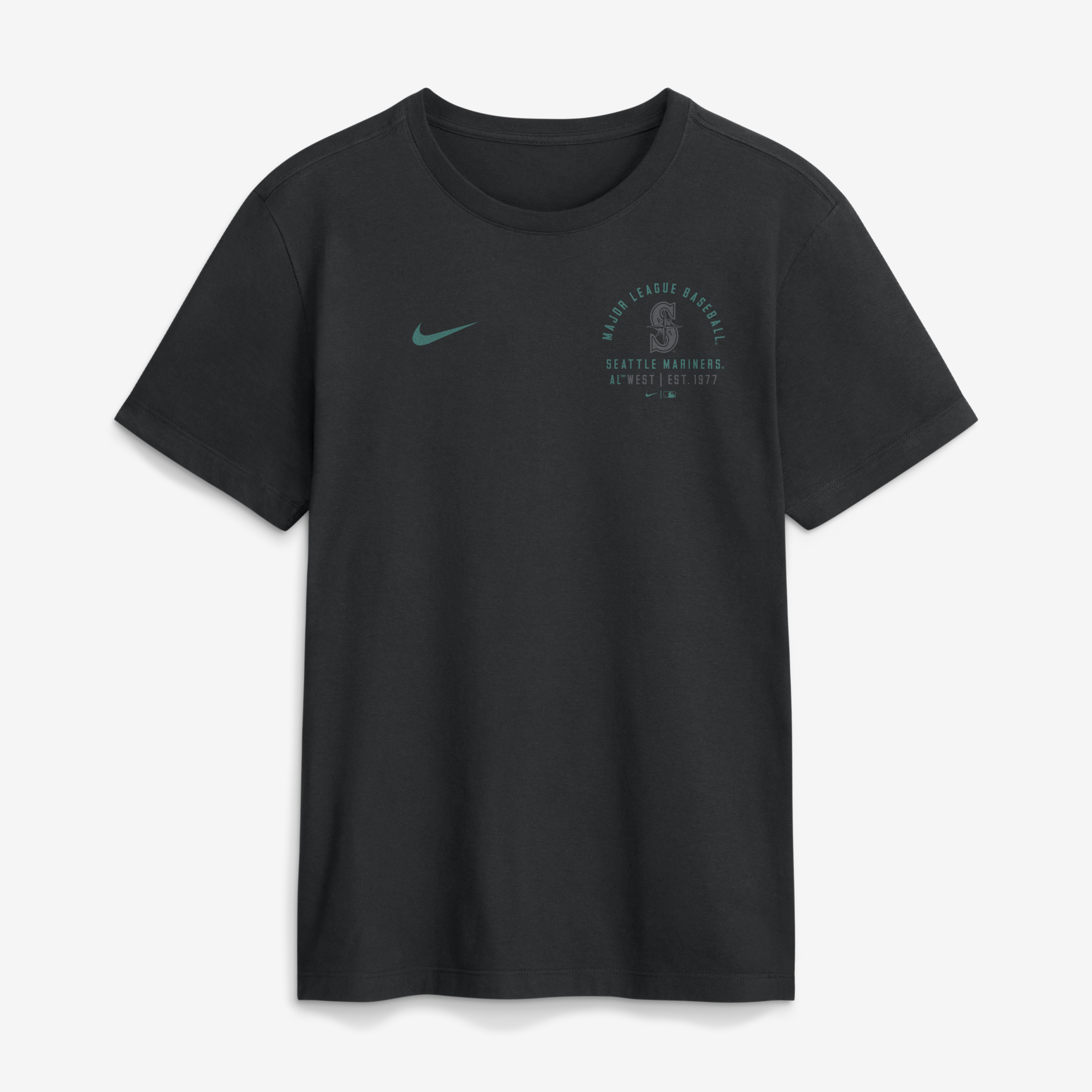 Men’s Nike Black Seattle Mariners Split Logo T-Shirt Men’s Nike Black Seattle Mariners Split Logo T-Shirt