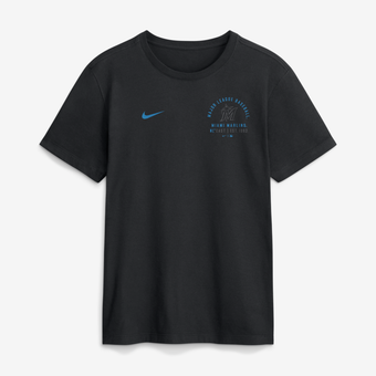 Men's Nike Black Miami Marlins Split Logo T-Shirt