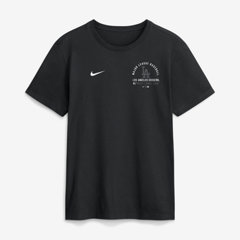 Men's Nike Black Los Angeles Dodgers Split Logo T-Shirt
