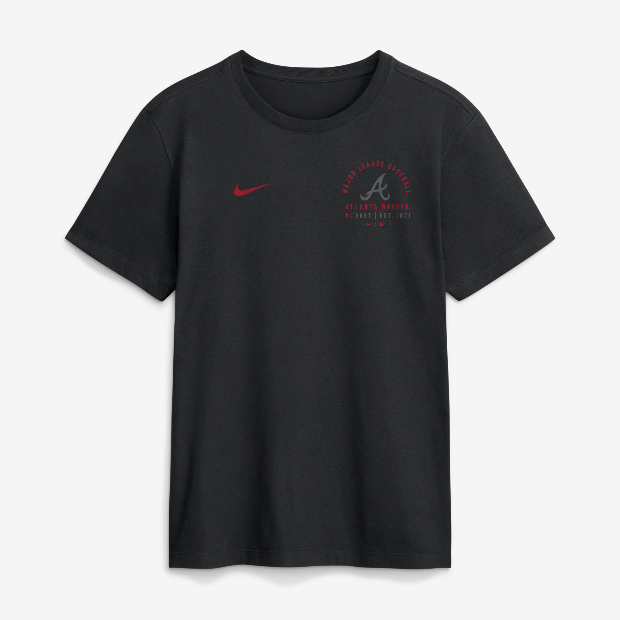 Men's Nike Black Atlanta Braves Split Logo T-Shirt