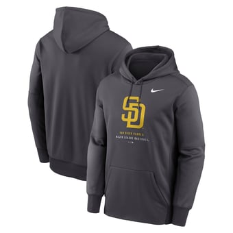 Men's Nike Anthracite San Diego Padres Therma-FIT Hoodie