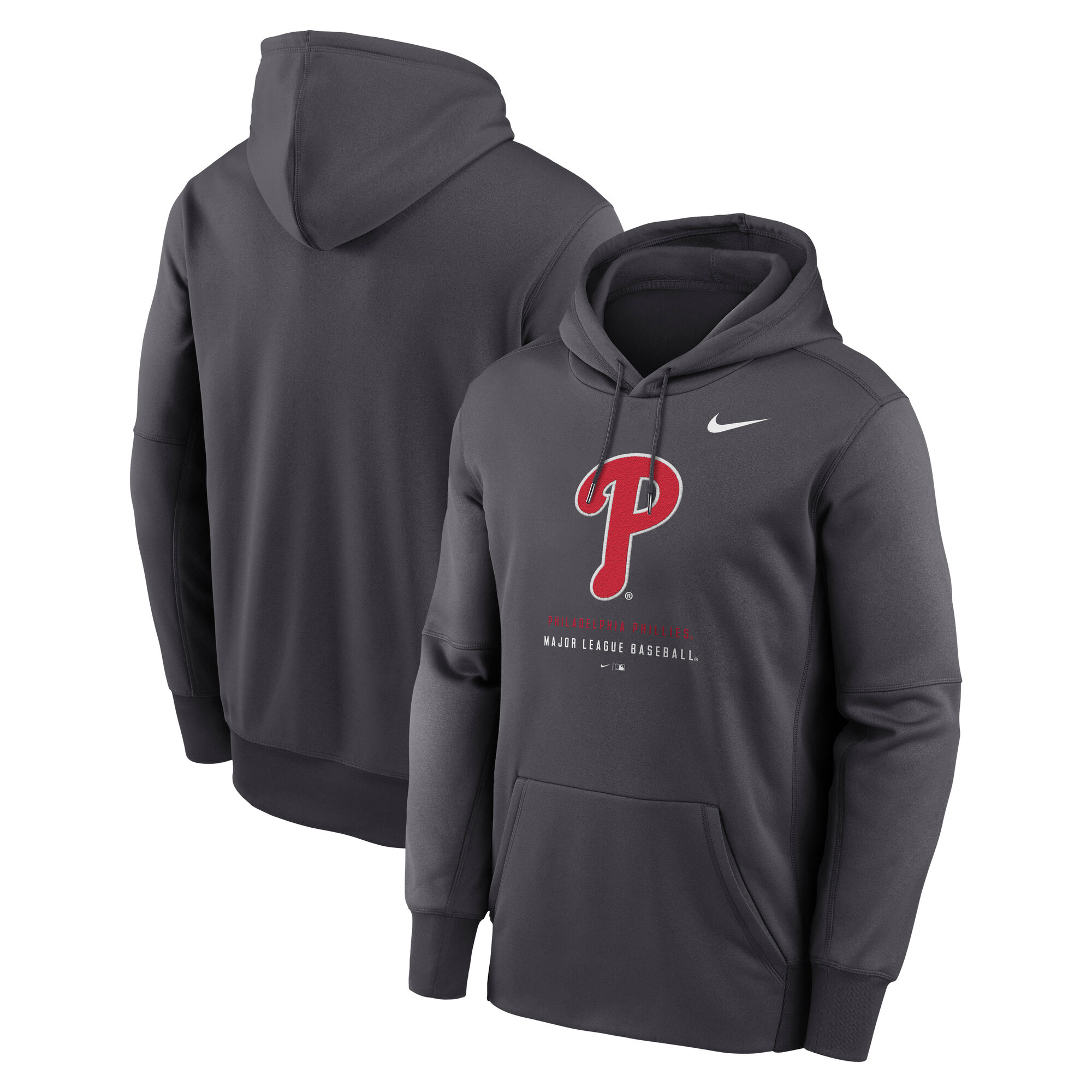 Men’s Nike Anthracite Philadelphia Phillies Therma-FIT Hoodie
