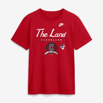 Men's Nike Red Cleveland Guardians Cooperstown Graphic T-Shirt