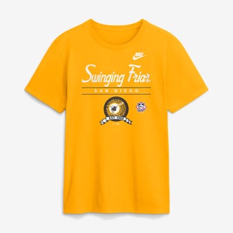 Men's Nike Yellow San Diego Padres Cooperstown Graphic T-Shirt