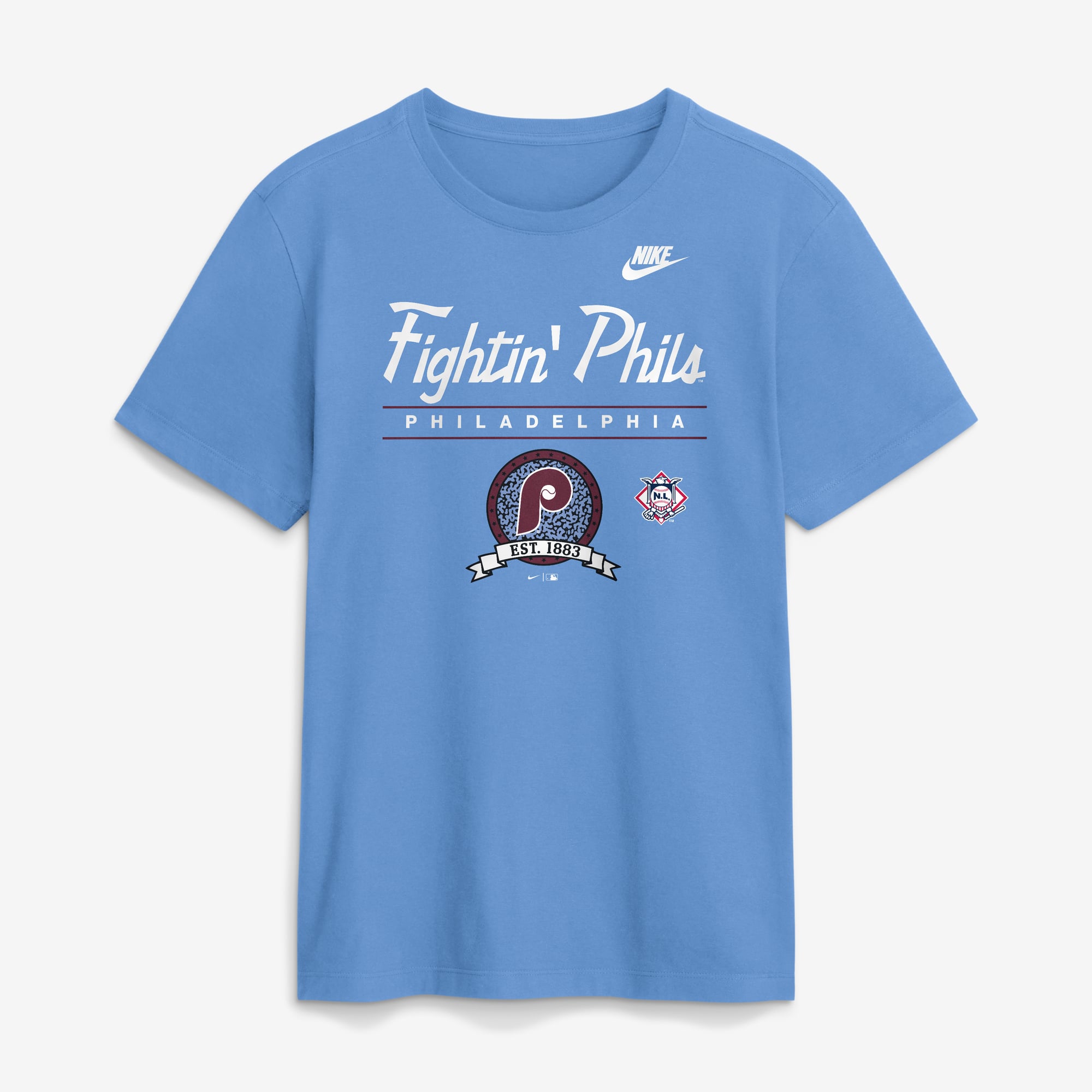 Men's Nike Light Blue Philadelphia Phillies Cooperstown Graphic T-Shirt