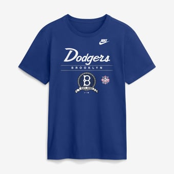 Men's Nike Royal Brooklyn Dodgers Cooperstown Graphic T-Shirt