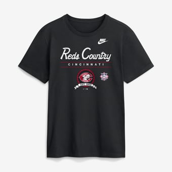 Men's Nike Black Cincinnati Reds Cooperstown Graphic T-Shirt