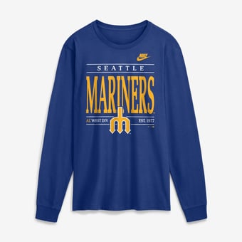 Men's Nike Royal Seattle Mariners Cooperstown Graphic Long Sleeve T-Shirt