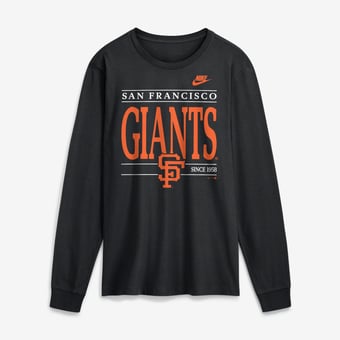 Men's Nike Black San Francisco Giants Cooperstown Graphic Long Sleeve T-Shirt