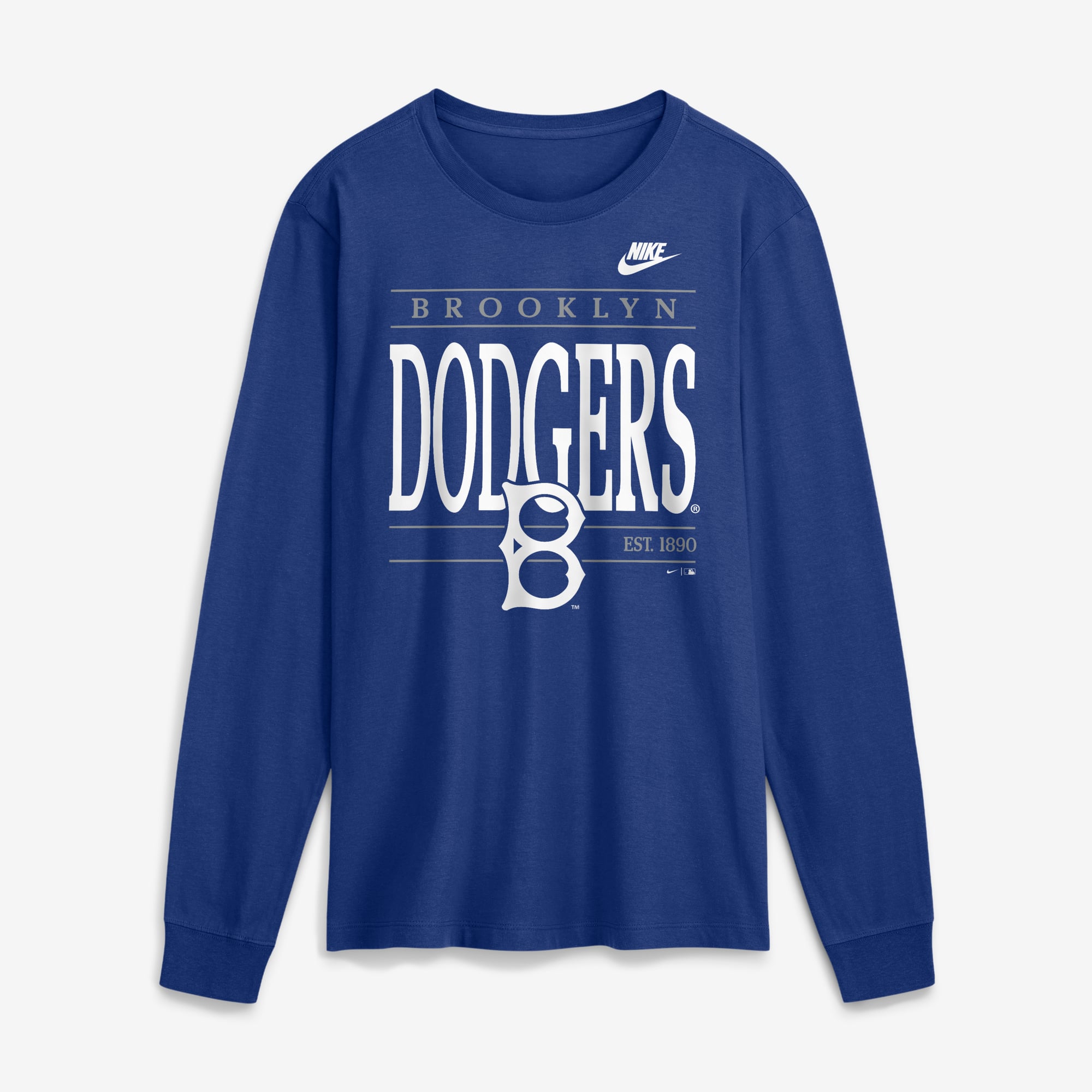 Men's Nike Royal Brooklyn Dodgers Cooperstown Graphic Long Sleeve T-Shirt