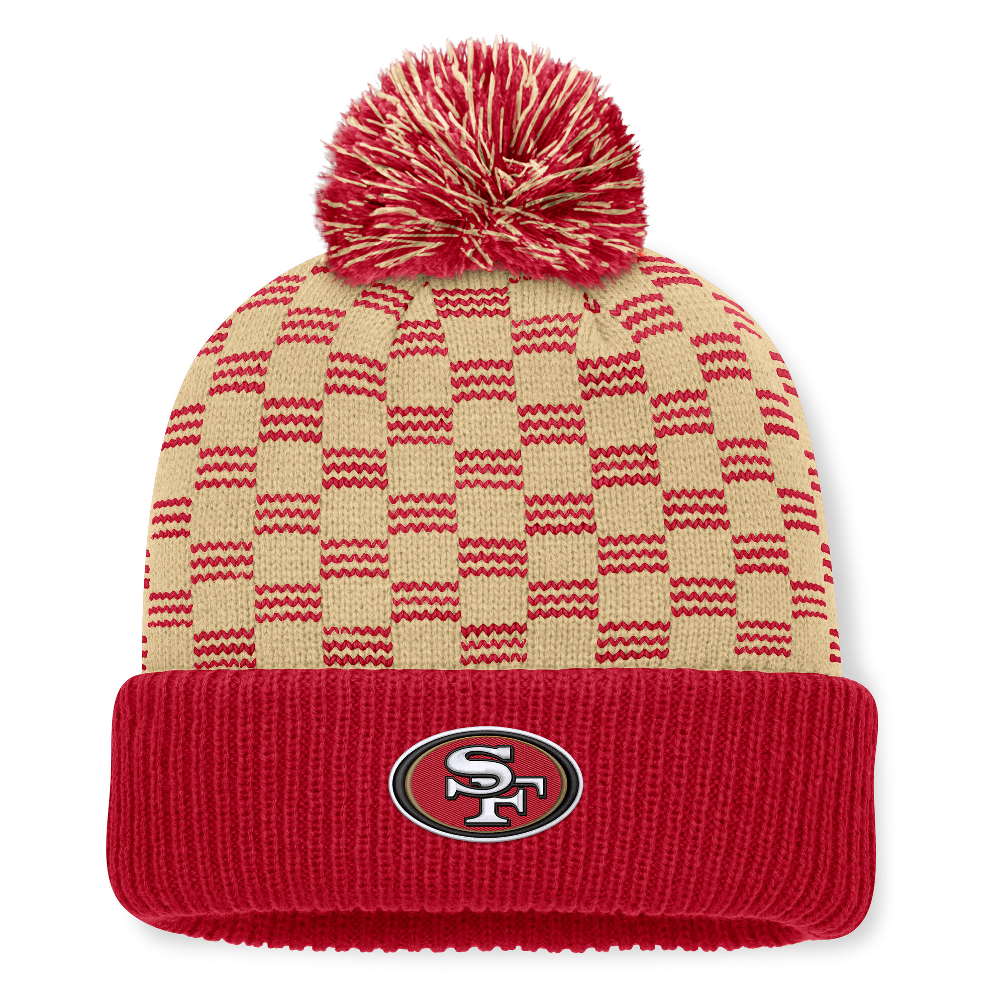 Women's Fanatics  Scarlet San Francisco 49ers Relic Cuffed Knit Hat with Pom