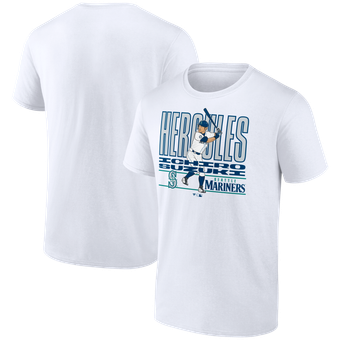 Men's Fanatics Ichiro Suzuki White Seattle Mariners Cooperstown Collection Player T-Shirt