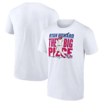 Men's Fanatics Ryan Howard White Philadelphia Phillies Cooperstown Collection Player T-Shirt