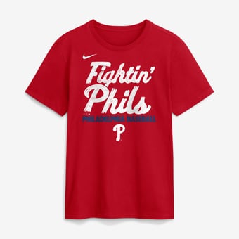 Men's Nike Red Philadelphia Phillies City Connect Handwriting Club T-Shirt