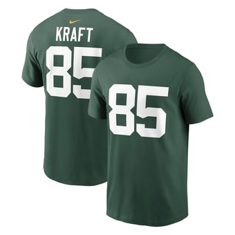 Men's Nike Tucker Kraft Green Green Bay Packers Name & Number T-Shirt