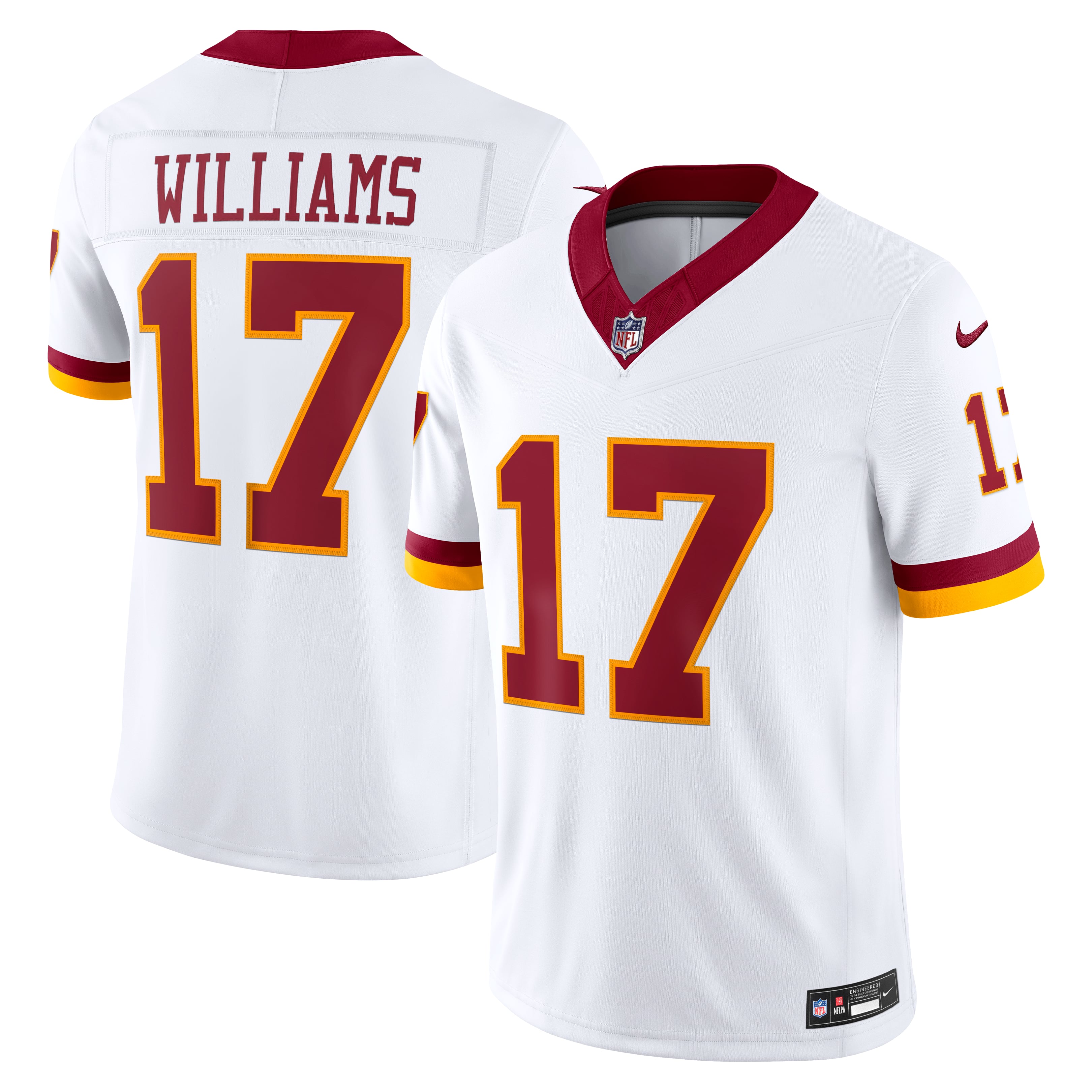 Men's Nike Doug Williams White Washington Commanders Vapor F.U.S.E. Stitched Retired Limited Jersey