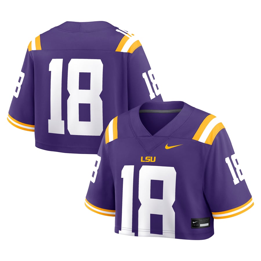Women's Nike Purple LSU Tigers Game Crop Top Jersey