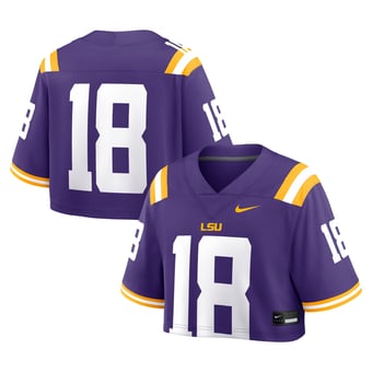 Women's Nike Purple LSU Tigers Game Crop Top Jersey