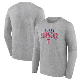 Men's Fanatics Heather Gray Texas Rangers Iconic Long Sleeve T-Shirt