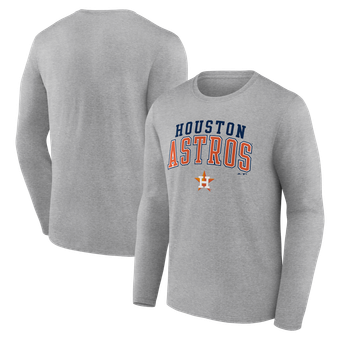 Men's Fanatics Heather Gray Houston Astros Iconic Long Sleeve T-Shirt