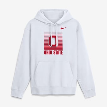 Men's Nike  White Ohio State Buckeyes Primetime Gradient Square Club Hoodie