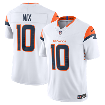 Men's Nike Bo Nix White Denver Broncos Vapor F.U.S.E. Stitched Limited Jersey