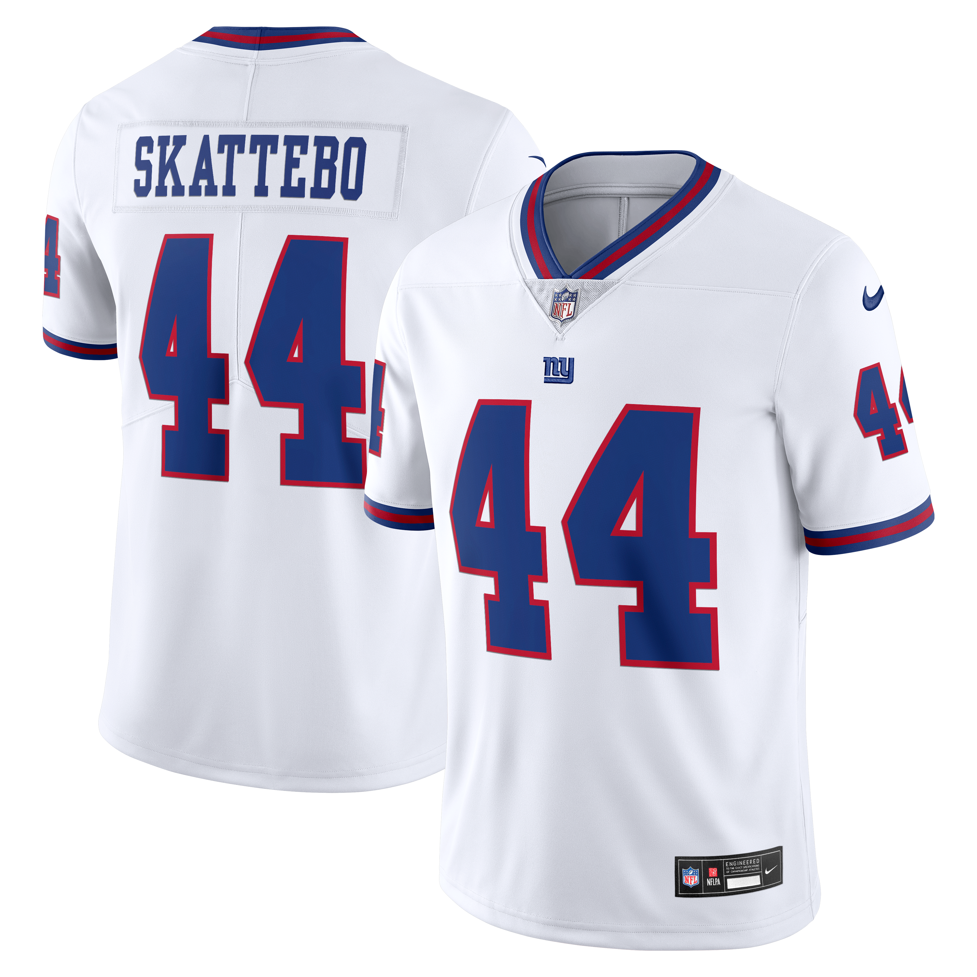 Men's Nike Cam Skattebo White New York Giants Vintage White Vapor Untouchable Stitched Limited Jersey