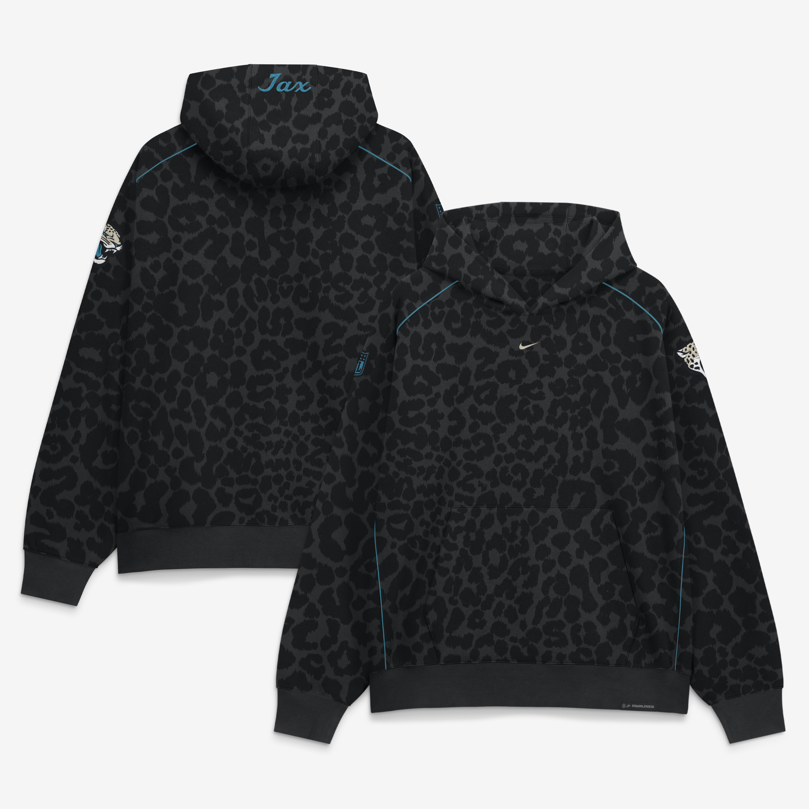 Nike Men's Black/ Teal Jacksonville Jaguars 2026 Rivalries Collection Air Pullover Hoodie - Black, Teal