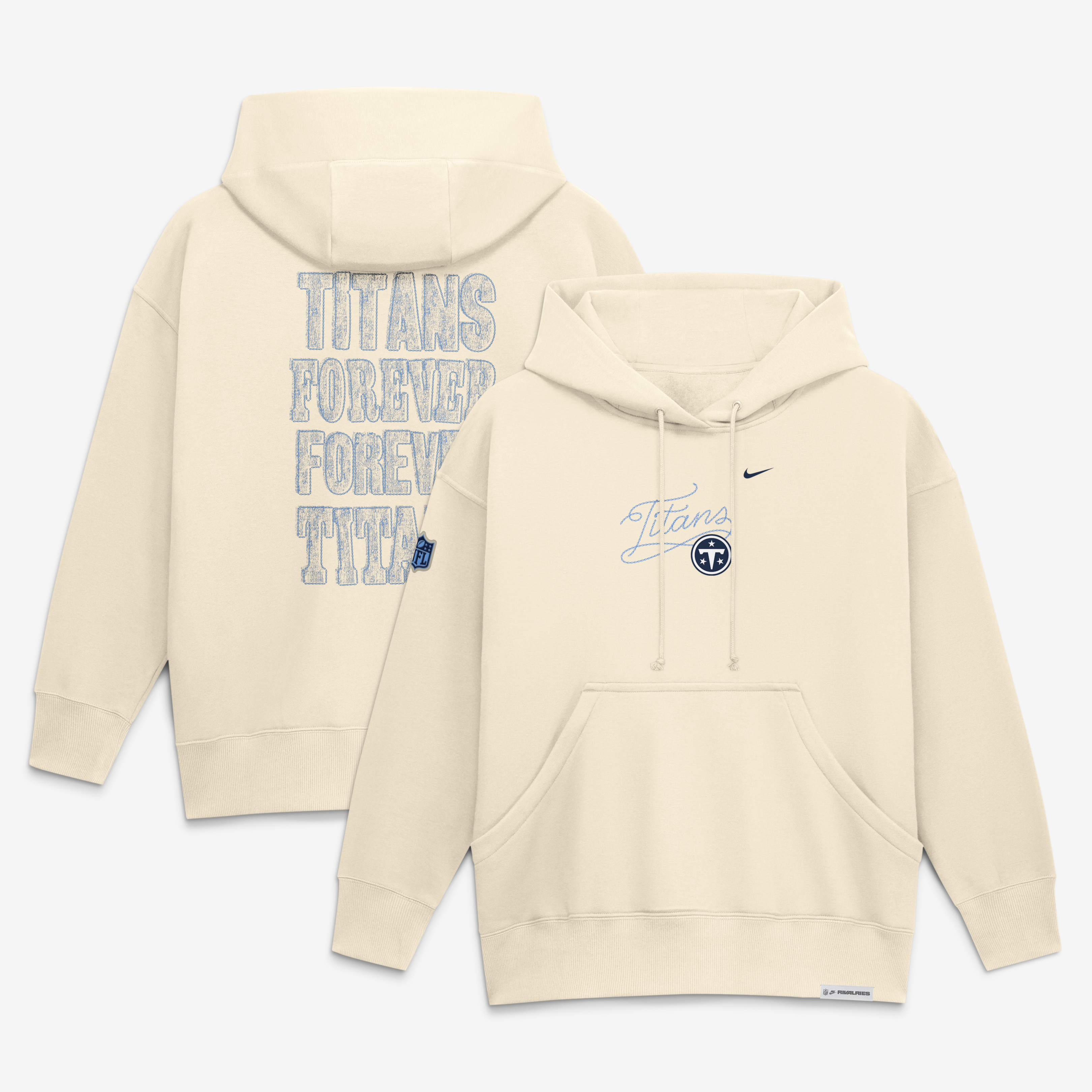 Tennessee Titans Rivalries Collection Phoenix Nike Women's NFL Oversized Pullover Hoodie in Brown | 01N515A9V-5RY