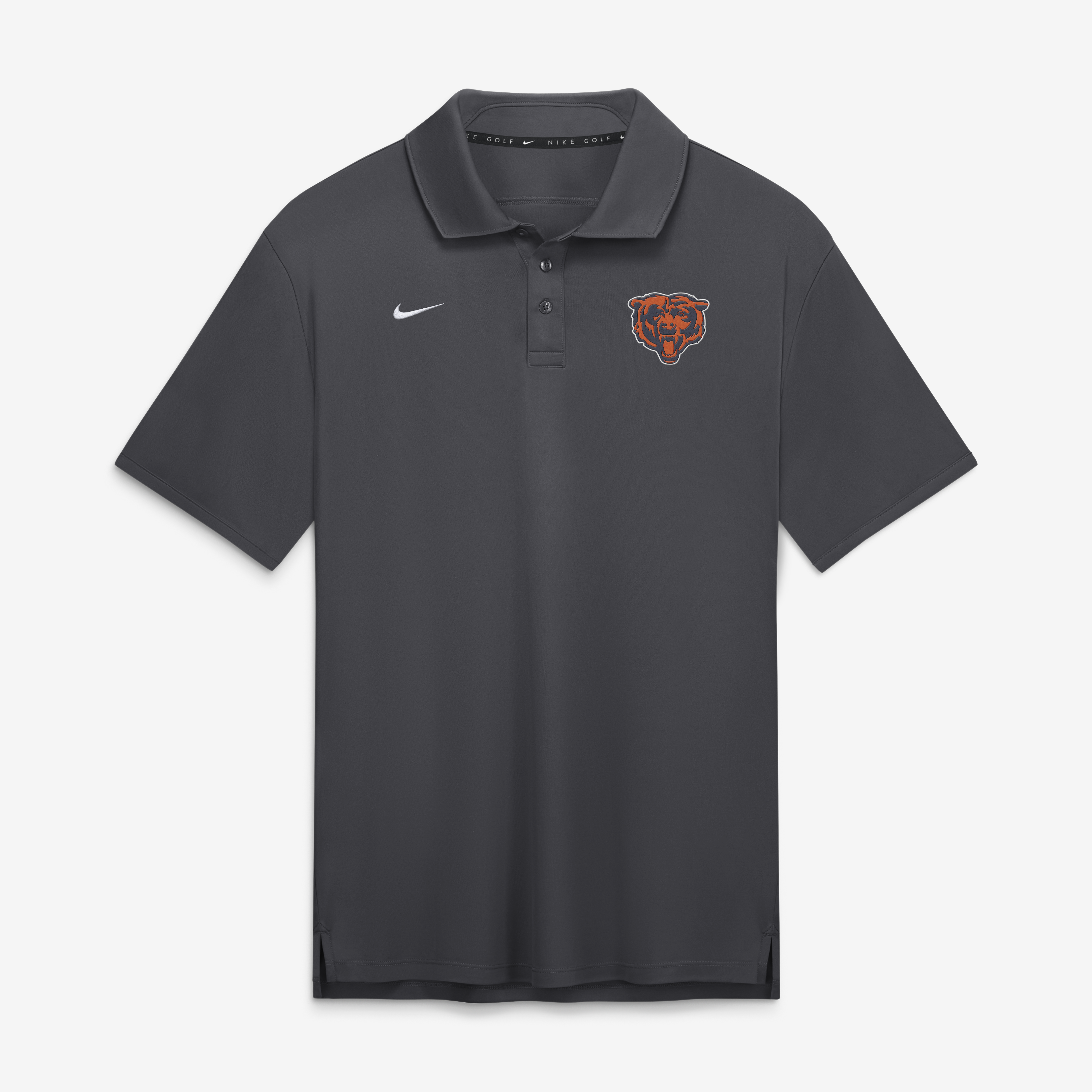 Men's Nike Anthracite Chicago Bears Par Solid Dri-FIT Polo