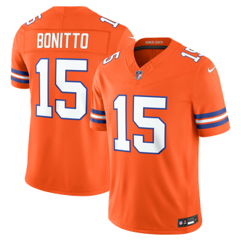 Men's Nike Nik Bonitto Orange Denver Broncos Alternate Mile High Collection 1977 Throwback Vapor F.U.S.E. Stitched Limited Jersey