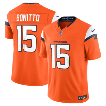Men's Nike Nik Bonitto Orange Denver Broncos Team Vapor F.U.S.E. Stitched Limited Jersey
