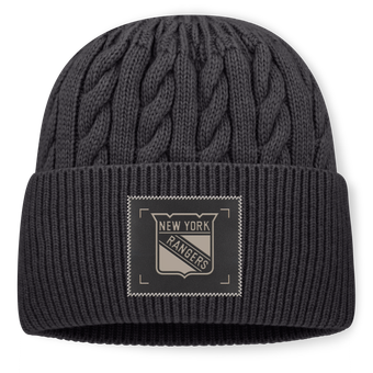 Men's Fanatics Charcoal New York Rangers Road Phantom Oversized Cuffed Knit Hat