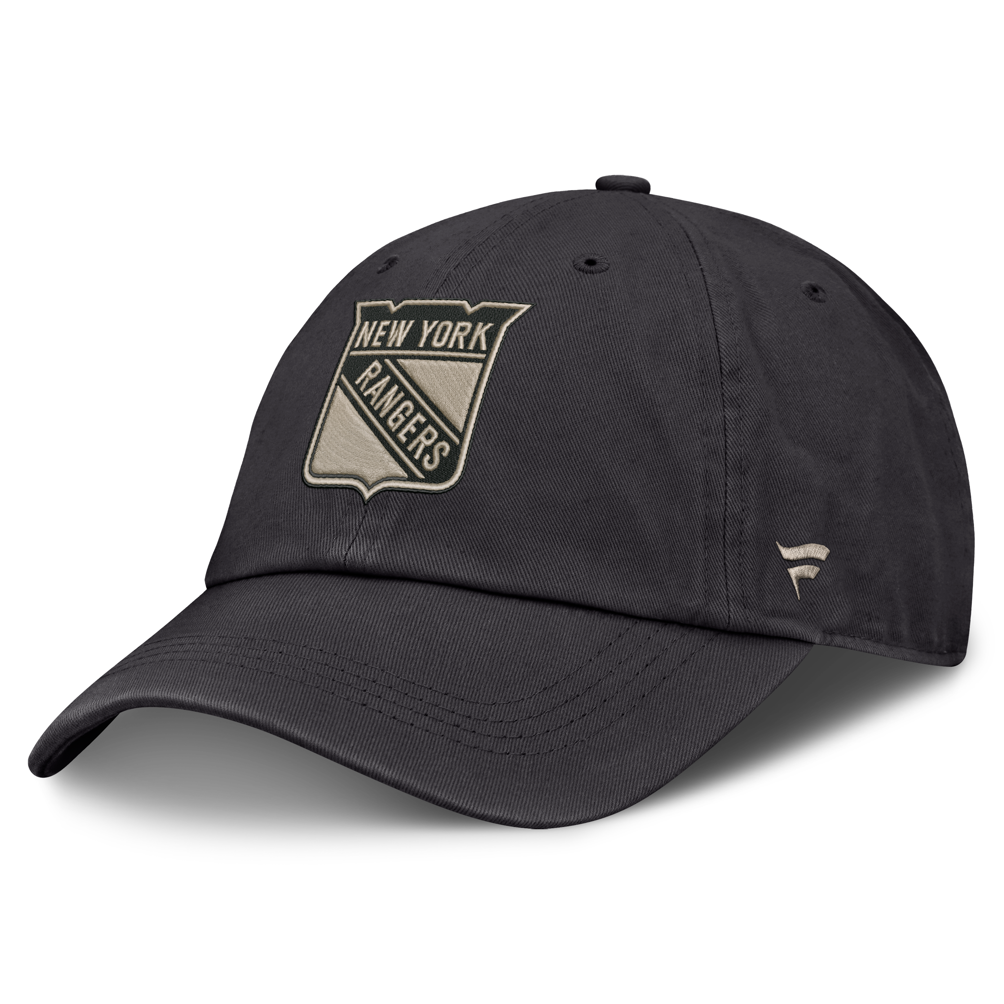 Men's Fanatics Charcoal New York Rangers Road Phantom Washed Adjustable Hat