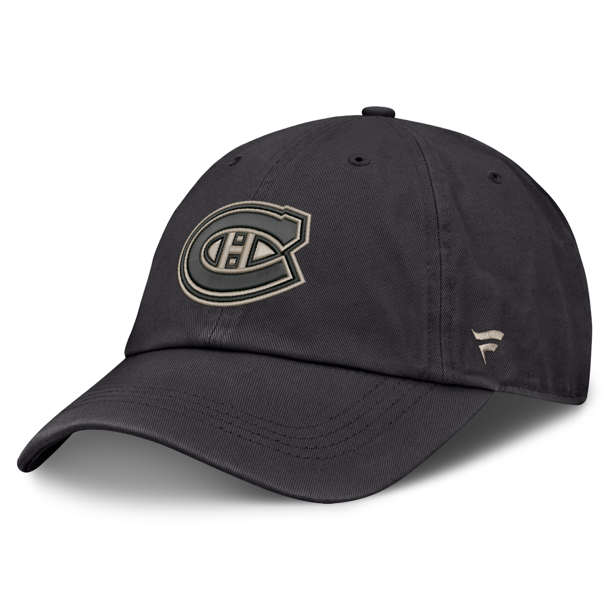 Men's Fanatics Charcoal Montreal Canadiens Road Phantom Washed Adjustable Hat