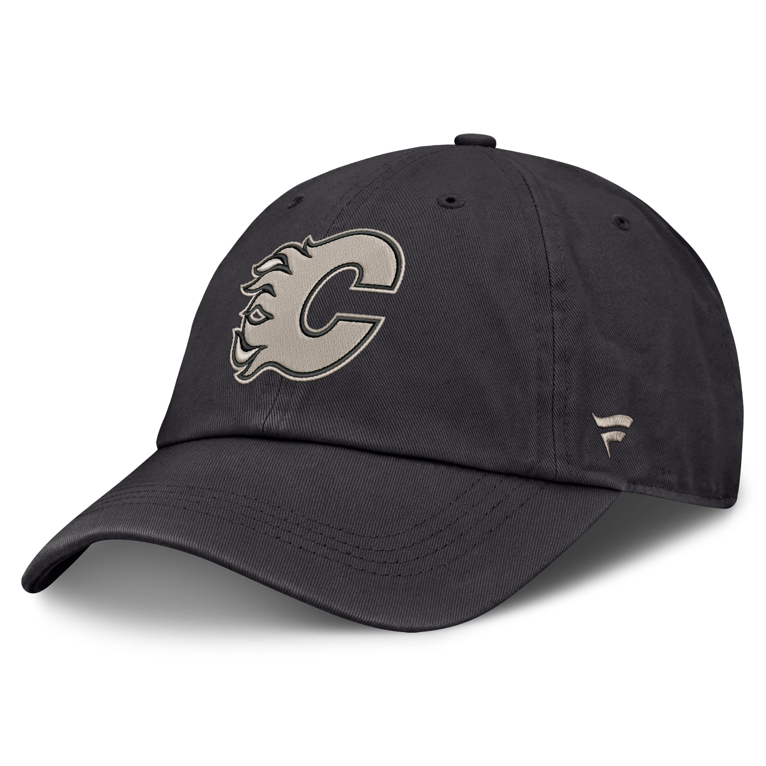 Men's Fanatics Charcoal Calgary Flames Road Phantom Washed Adjustable Hat