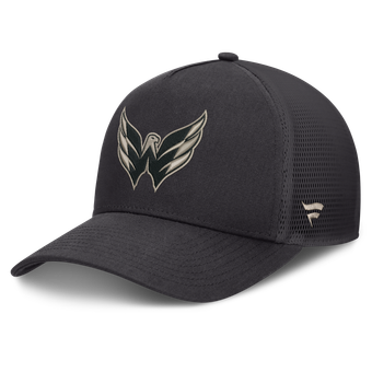 Men's Fanatics Charcoal Washington Capitals Road Soft Wash A-Frame Meshback Hat