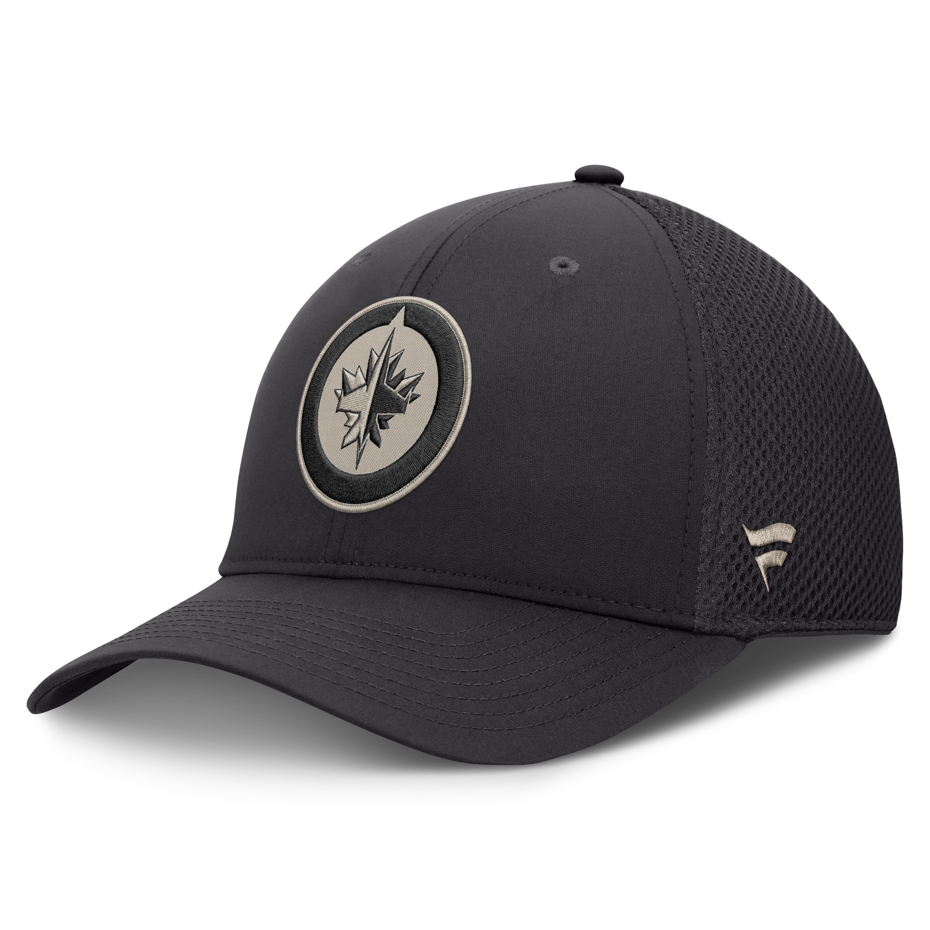 Men's Fanatics Charcoal Winnipeg Jets Road Meshback Stretch Hat