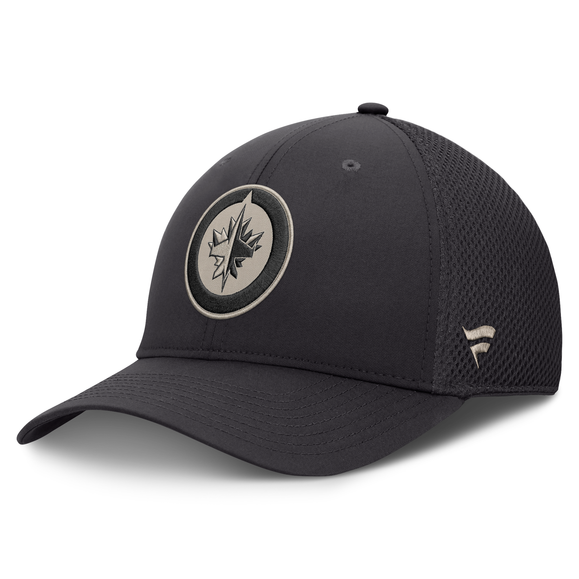 Men's Fanatics Charcoal Winnipeg Jets Road Meshback Stretch Hat