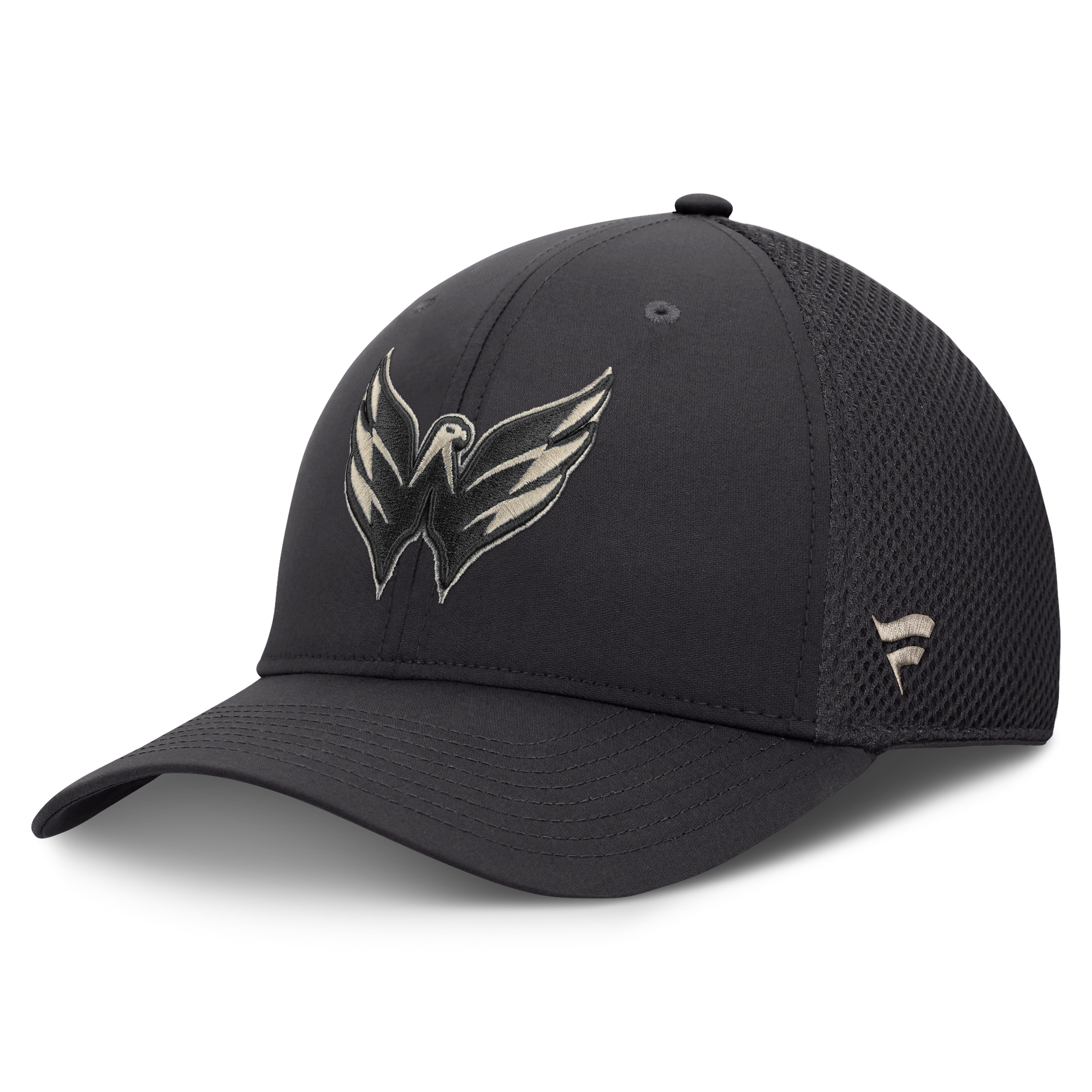 Men's Fanatics Charcoal Washington Capitals Road Meshback Stretch Hat