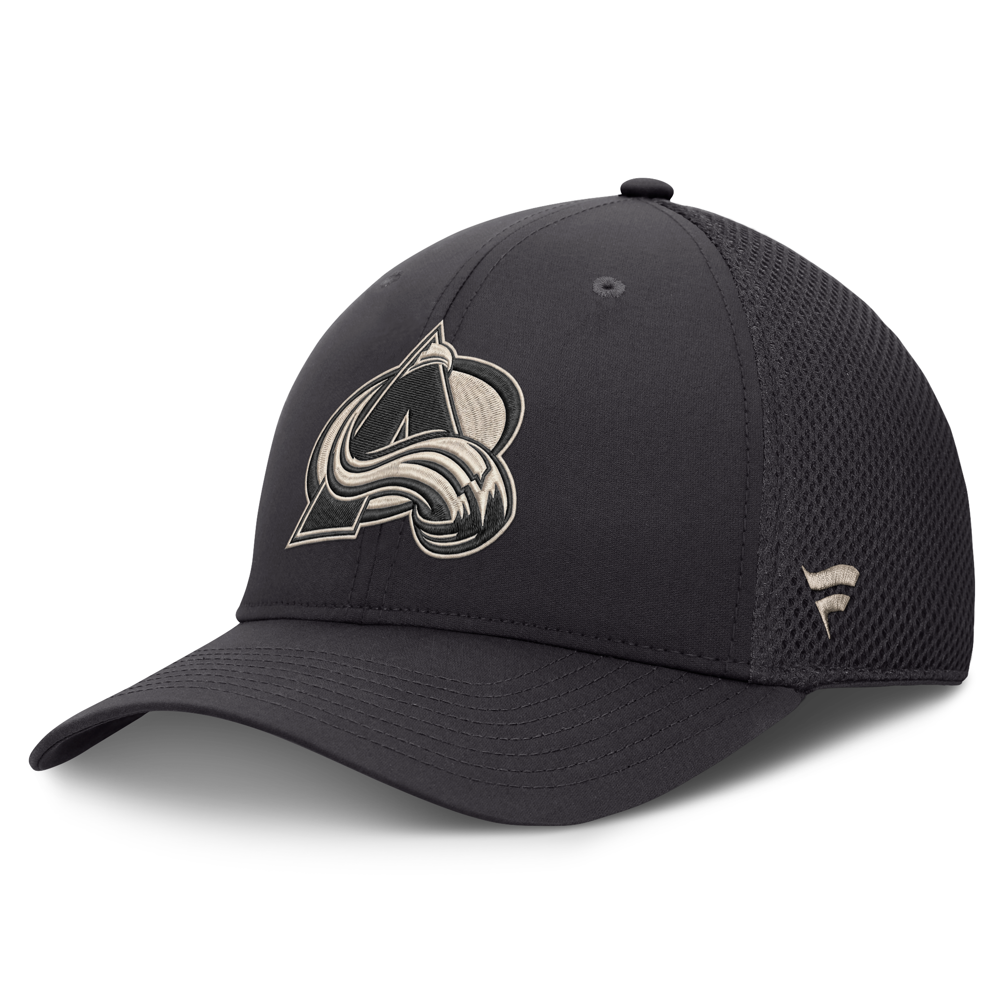 Men's Fanatics Charcoal Colorado Avalanche Road Meshback Stretch Hat