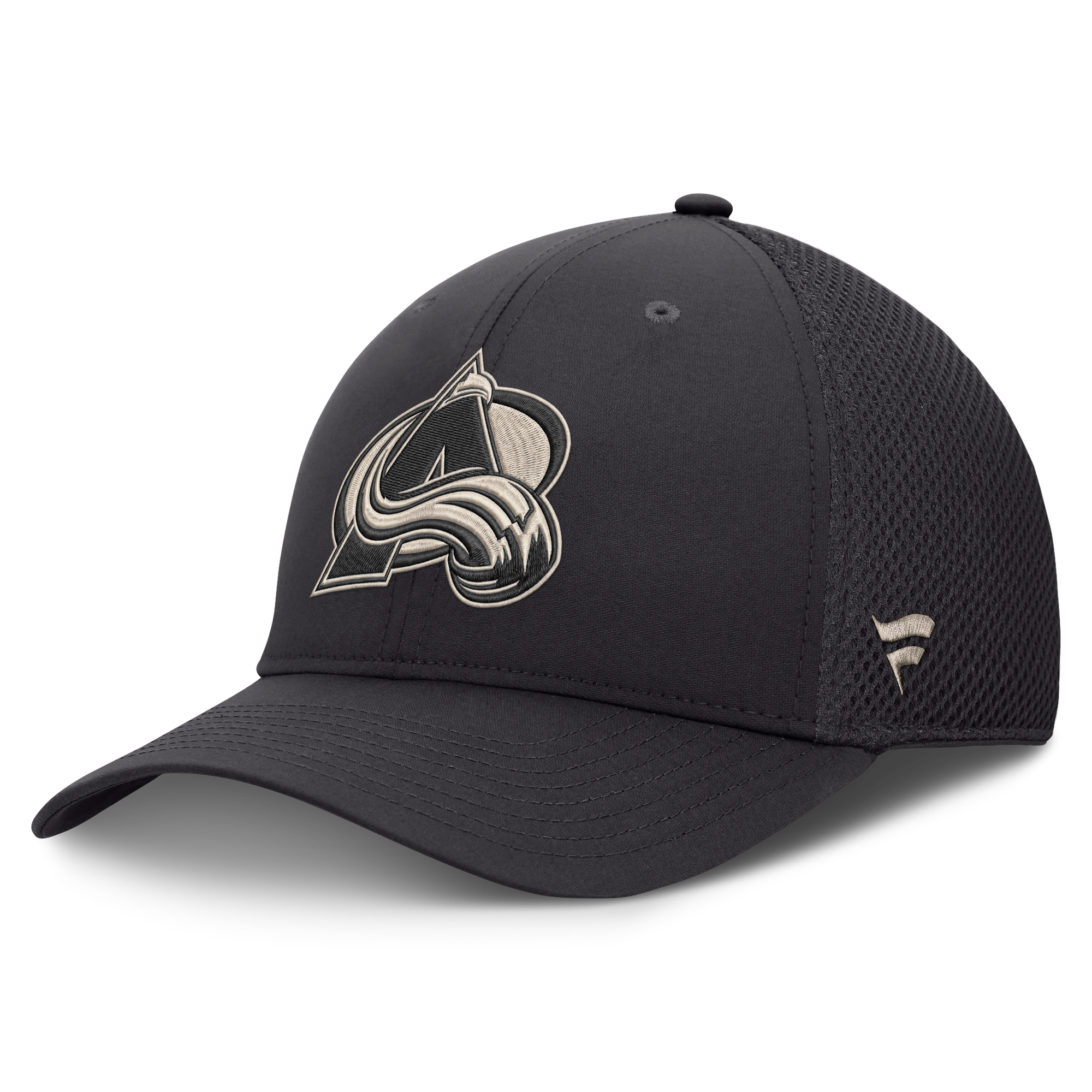 Men's Fanatics Charcoal Colorado Avalanche Road Meshback Stretch Hat