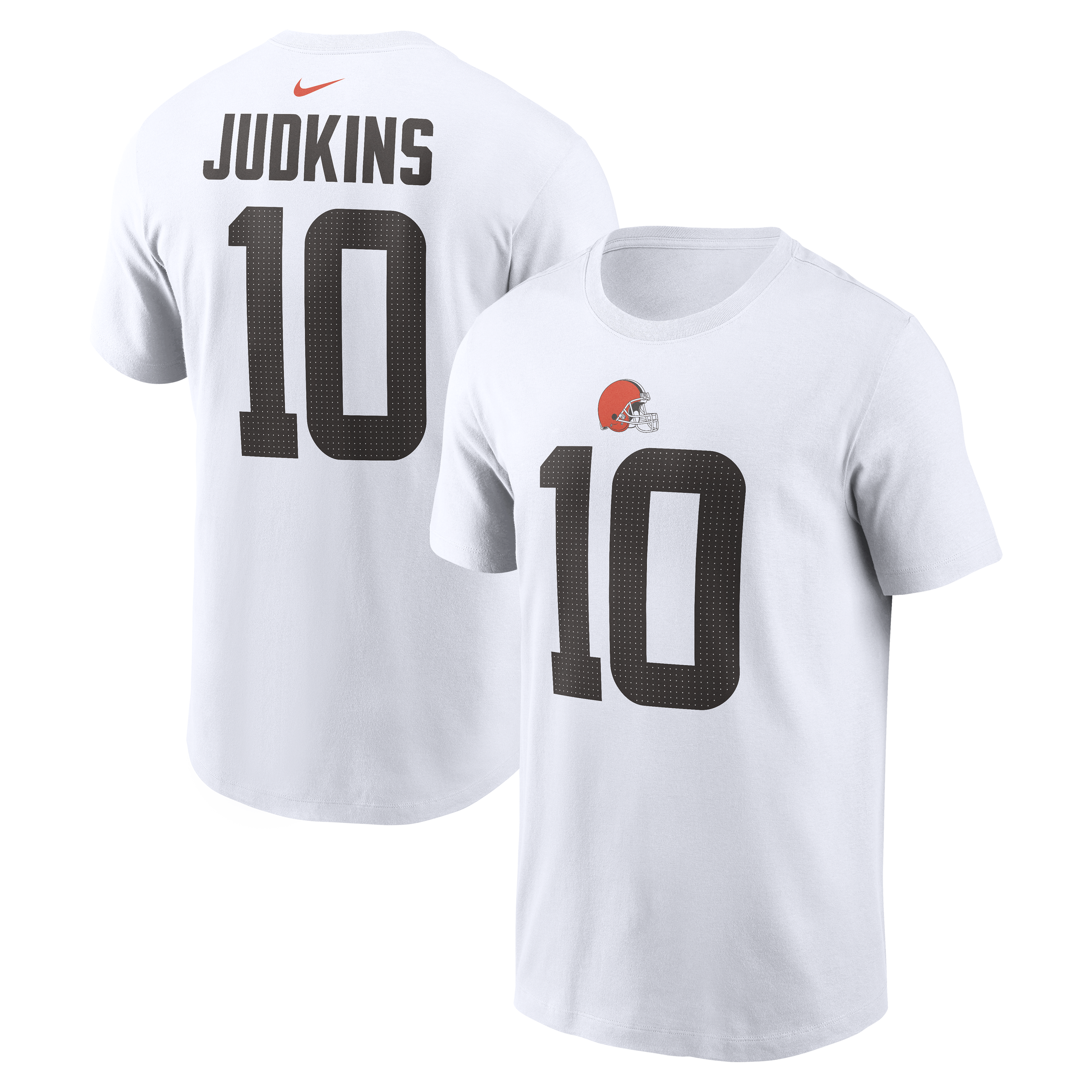Men's Nike Quinshon Judkins White Cleveland Browns Name & Number T-Shirt