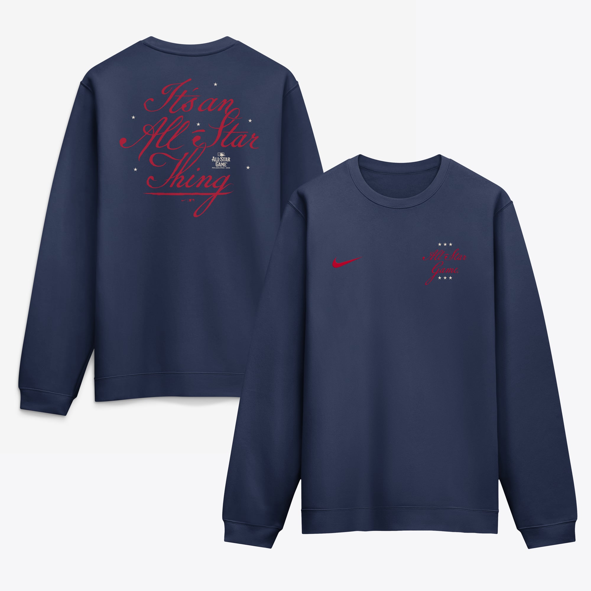 Felpa da uomo Nike blu navy con slogan dell'MLB All-Star Game 2026